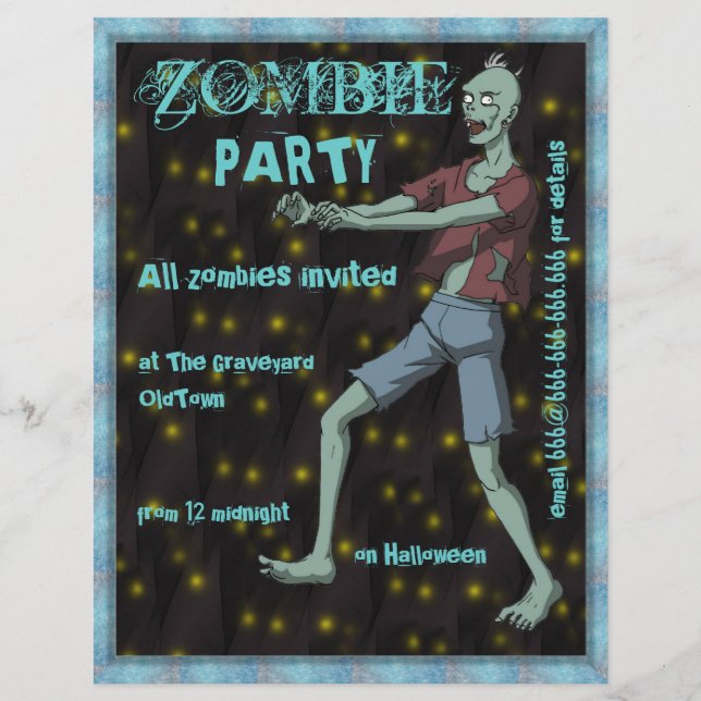 Modelo do Zombie Party para (Frente)