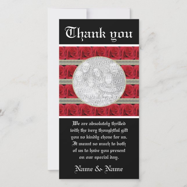 Modelo dos cartões com fotos das rosas vermelhas - (Frente)