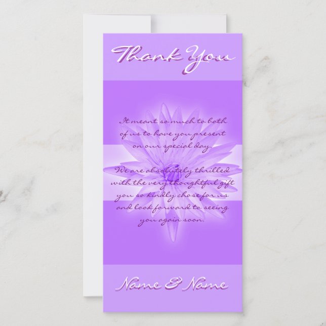 Modelo dos cartões com fotos - lillies (Frente)