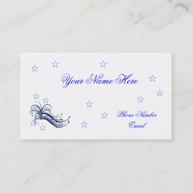 Modelo dos cartões de visitas da estrela (Frente)