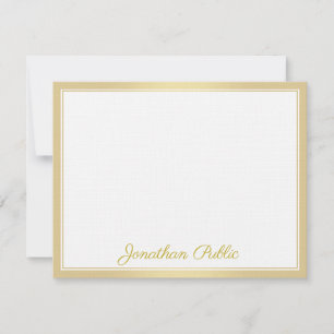 Modelo Dourado elegante do texto do roteiro da mão