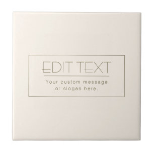 Modelo Editável Elegante Bege e Marrom Escuro