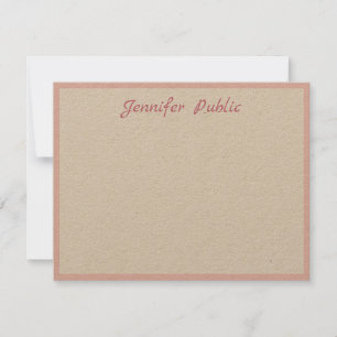 Modelo Elegante de Script Manuscrito de Papel Kraf