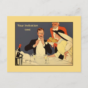 Modelo elegante do convite do comensal do estilo