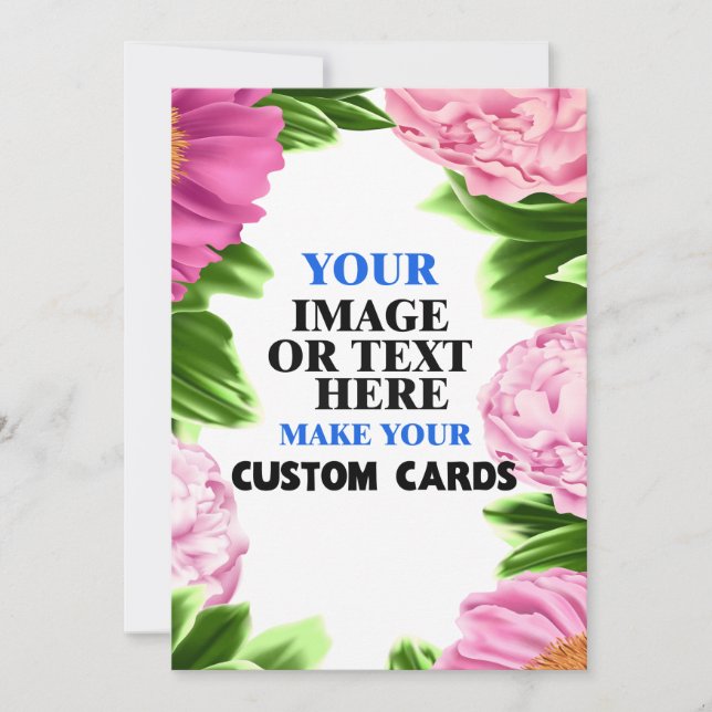 Modelo Floral Rosa Verde Crie o Seu Próprio  (Frente)