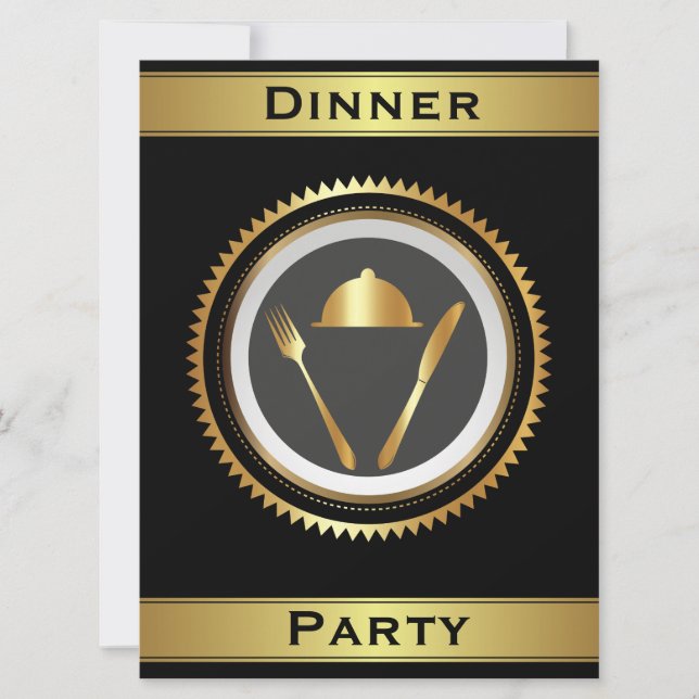 Modelo formal do convite de festas do comensal (Frente)