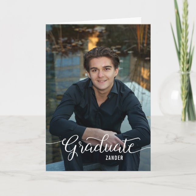 Modelo fotógrafo | Cartão de Graduação (Frente)