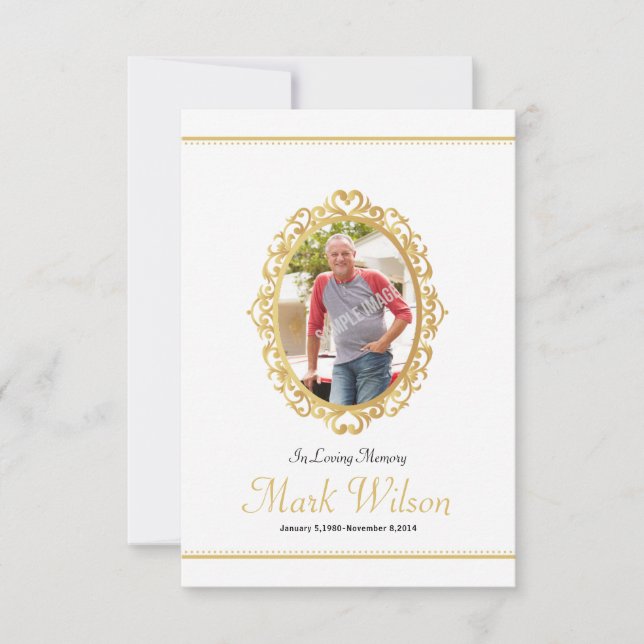 Modelo fúnebre memorável do cartão de programa (Frente)