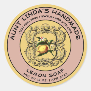 Modelo Handmade da etiqueta do sabão do vintage