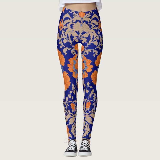 modelo impressão de leggings femininas kalamkari (Frente)