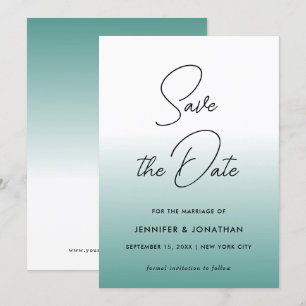 Modelo Minimalista Moderno Tipografia Verde Azulad