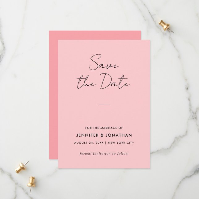 Modelo moderno de tipografia Rosa Bege Elegante (Frente/Verso In Situ)