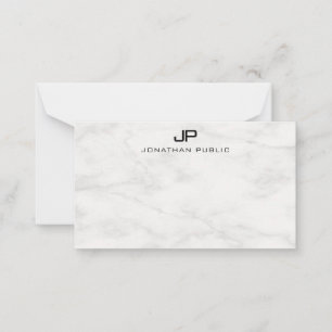 Modelo Moderno do Creative White Marble Monogram