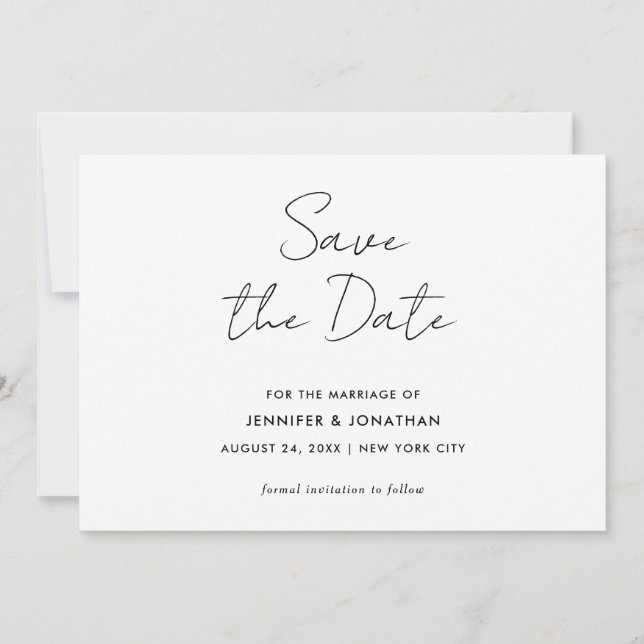 Modelo Moderno Simples de Caligrafia em Preto e Br (Frente)