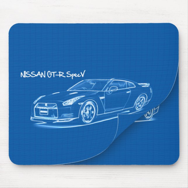 Modelo Mousepad de Nissan GT-R SpecV (Frente)