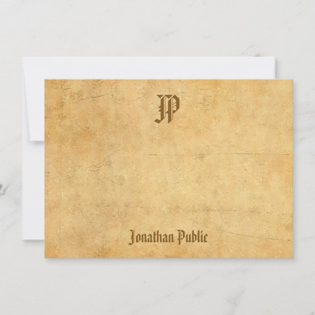 Modelo para Nostálgico de Vintage Monograma (Frente)