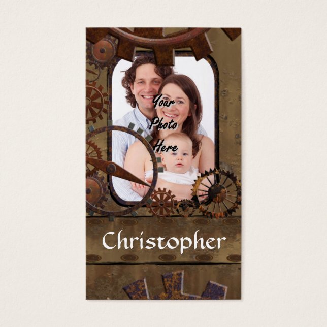 Modelo personalizado de foto steampunk (Frente)