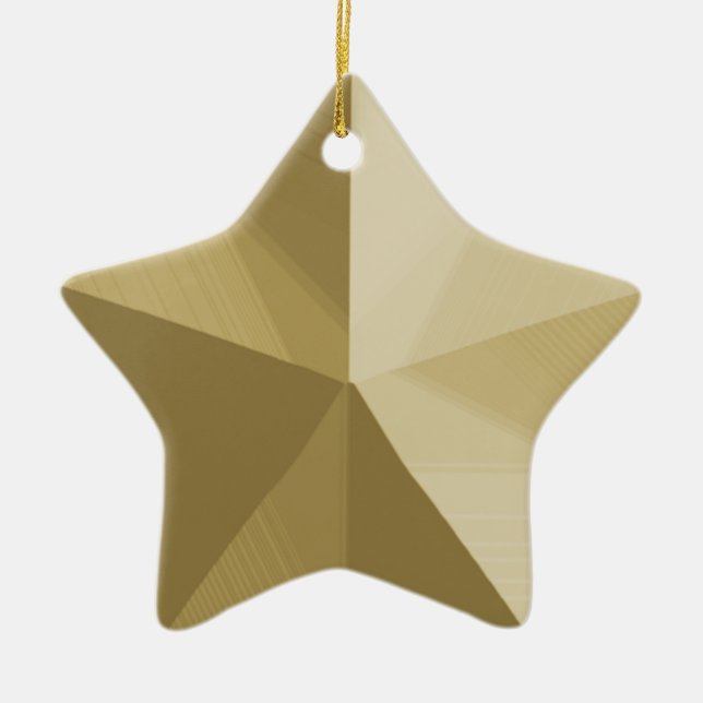 Modelo Personalizável de Enfeite de Natal Estrela  (Frente)