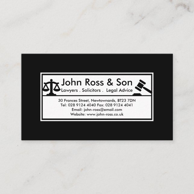 Modelo preto e branco simples, profissional (Frente)