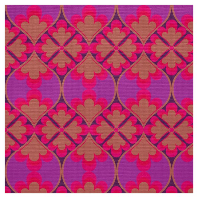 modelo retro de tecido de flor dos anos 70 e 60 (Modelo)