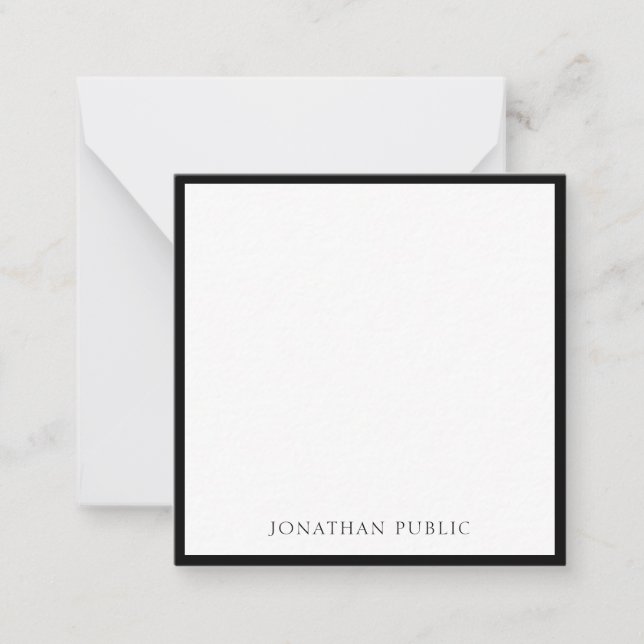 Modelo Simples e Moderno da Borda Preta Chic (Frente)