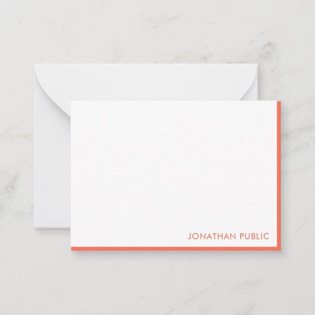 Modelo Simples Elegante de Monograma de Script Mão (Frente)