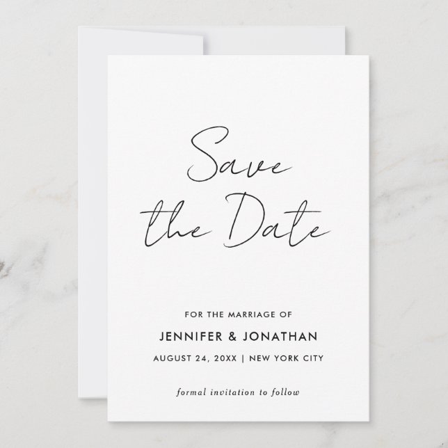 Modelo Simples Moderno de Roteiro Preto e Branco (Frente)