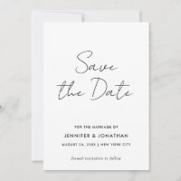 Modelo Simples Moderno de Script Preto e Branco