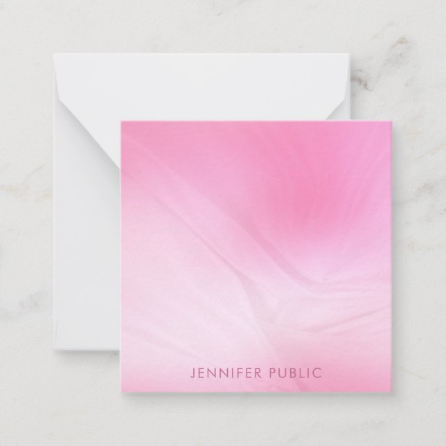 Modelo simples moderno elegante rosa tendência (Frente)