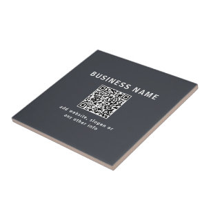 Modelo Simples para o seu código QR Cinza Escuro