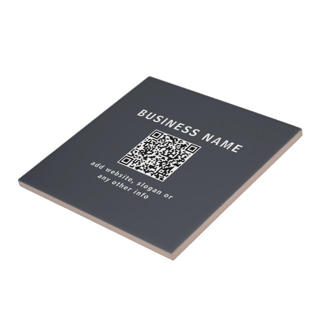 Modelo Simples para o seu código QR | Cinza Escuro (Lateral)