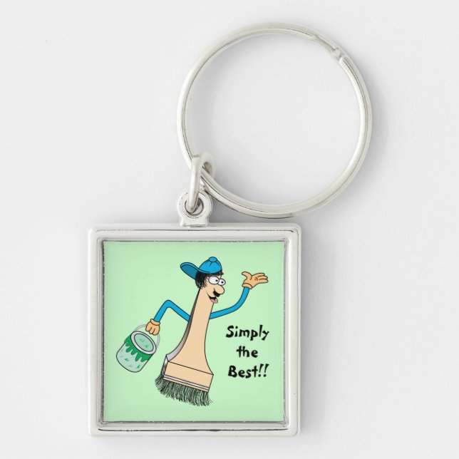 Modelo superior quadrado do chaveiro do pintor (Frente)