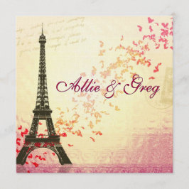 Modelo temático francês fácil, elegante do convite