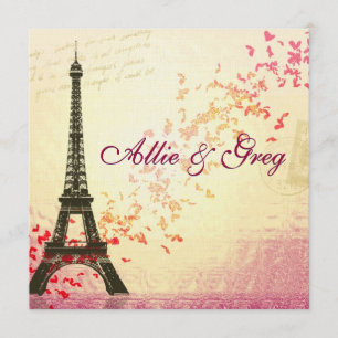 Modelo temático francês fácil, elegante do convite