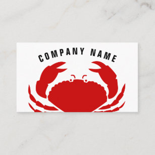 Modelo vermelho do logotipo do marisco do cartão