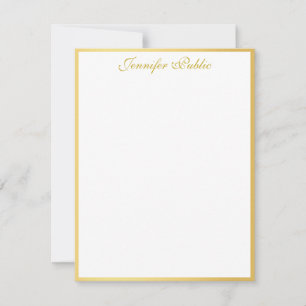 Modelo Vertical de Script Dourado Manuscrito Perso