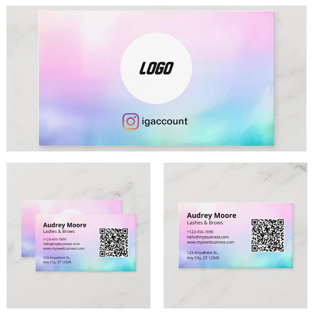 Modelos de Cartões de Eyelash Salon (Beauty Salon Eyelash Cards Templates
)