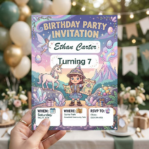Modelos de Convite de Aniversário de Aventura