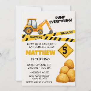 Modelos de Convite de Aniversário de Construção