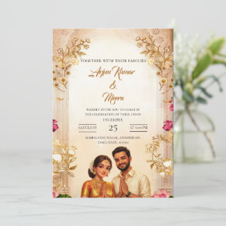Modelos de Convite de Casamento Hindu Tradicional