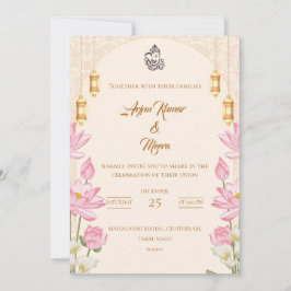 Modelos de Convite de Casamento Hindu Tradicional