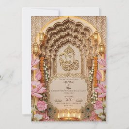 Modelos de Convite de Casamento Hindu Tradicional