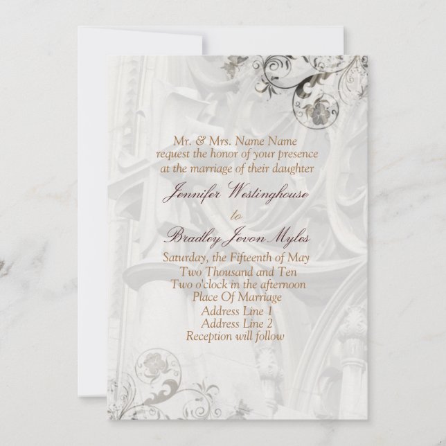 Modelos de Convites para Casamento de Igreja (Frente)
