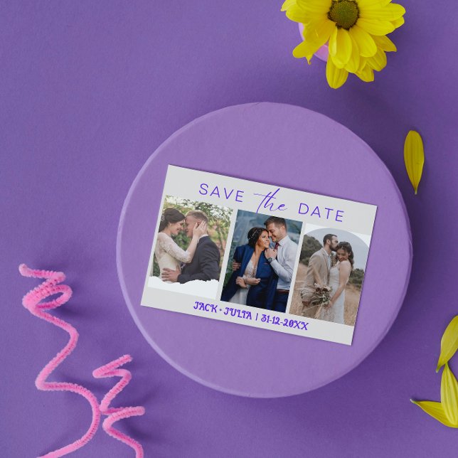 Modelos de Fotos Save the Date com Fonte Moderna 3 (Criador carregado)