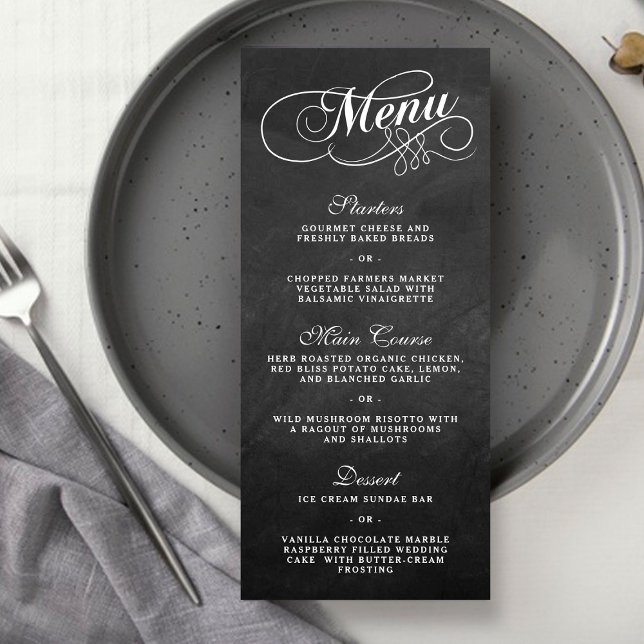 Modelos de Menu de Casamento de Chalkboard Elegant (Criador carregado)