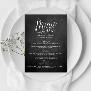 Modelos elegantes do menu do casamento do quadro