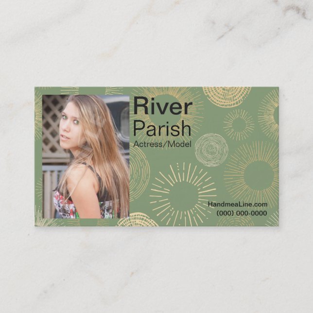 Modelos ou Atores de Cartão de visita com tiro na  (Frente)