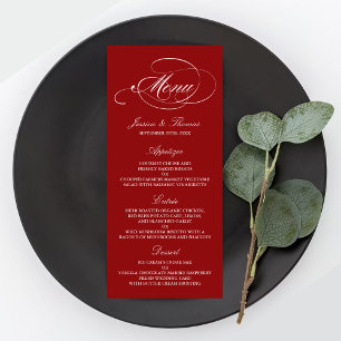 Modelos vermelhos e brancos elegantes do menu do
