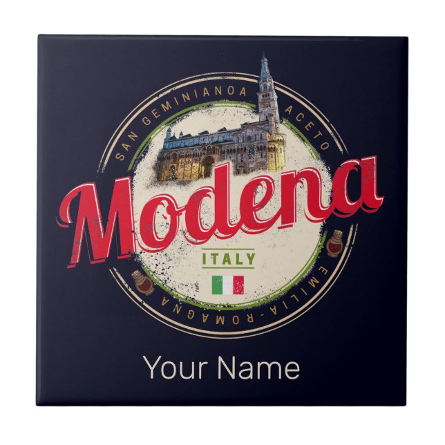 Modena Emilia-Romagna Balsâmico Itália Souvenir (Frente)