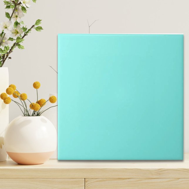 moder chic minimalista monograma turquesa aqua azu (moder chic minimalist monogram turquoise aqua blue ceramic tile)